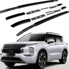 Рейлинги интегрированные на Mitsubishi Outlander IV 2023-нв (чёрные)