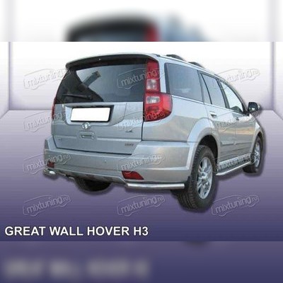 Защита заднего бампера "уголки" 53 мм Great Wall Hover H3 2010-2015
