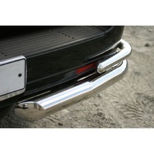 Защита заднего бампера "уголки" (двойные) 76 / 53 мм Lexus GX-470 2002-2009