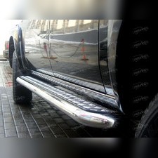 Пороги труба с алюминиевым листом 43 мм Mazda BT-50 2006-2011