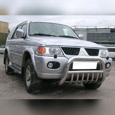 Дуга передняя низкая (с защитой картера 43 мм) 76 мм Mitsubishi Pajero Sport 2004-2009