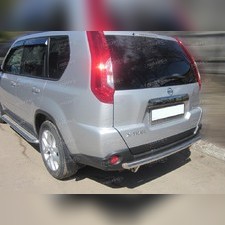 Защита заднего бампера, (радиусная) 60 мм Nissan X-Trail 2010-2015