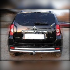 Защита заднего бампера (радиусная одинарная без фаркопа) 60 мм Renault Duster 2011-2015