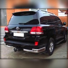 Защита заднего бампера "уголки" 76 / 53 мм Toyota Land Cruiser 200 2007-2012