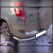 Защита заднего бампера "уголки" 76 мм Toyota RAV 4 2005-2010