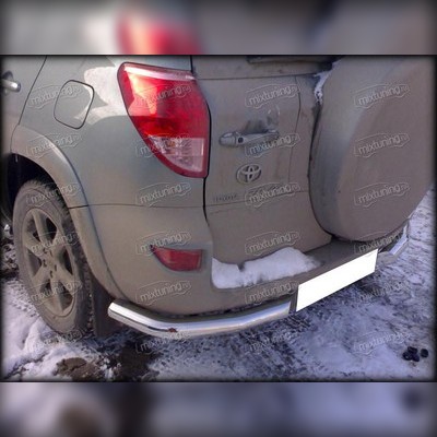 Защита заднего бампера "уголки" 76 мм Toyota RAV 4 2005-2010