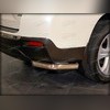 Защита заднего бампера, уголки (одинарные) 60 мм Toyota Highlander 2010-2013