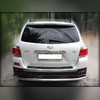 Защита заднего бампера (полноразмерная) 60 мм Toyota Highlander 2010-2013