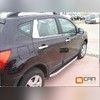 Комплект алюминиевых порогов, модель "Alyans" (для Qashqai+2)