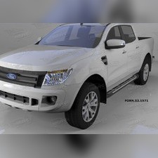 Пороги, подножки, ступени Ford Ranger 2015-2019, модель "Corund"