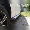 Пороги алюминиевые модель "Miranda" длинная база