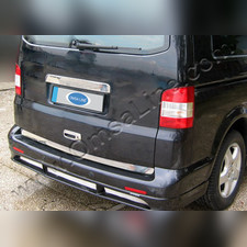 Накладка на нижнюю кромку крышки багажника Volkswagen T5 Caravelle 2003-2015 (нержавеющая сталь)