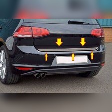 Накладка на кромку крышки багажника (нержавеющая сталь) Volkswagen Golf 7 2012-2019