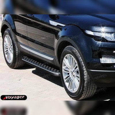 Комплект алюминиевых порогов, модель "HITIT CARBON"