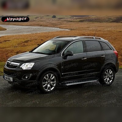 Комплект алюминиевых порогов, модель "Olimpos black"
