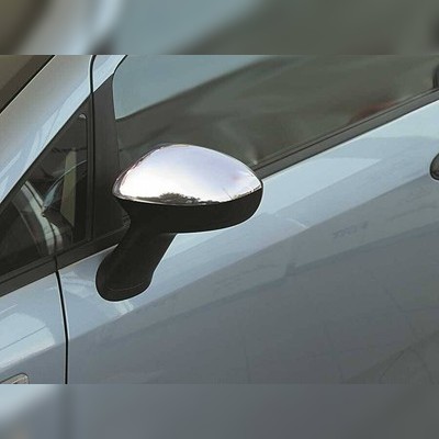 Накладки на зеркала (полированная нержавеющая сталь) Fiat Grande Punto 2006-2018