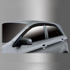 Дефлекторы, ветровики окон Kia Picanto 2011 - 2017, комплект из 4-х частей (темные)