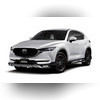 Накладка на передний бампер Mazda CX5 2017-2021 (с ходовыми огнями)