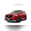 Накладка на передний бампер Mazda CX5 2017-2021 (с ходовыми огнями)