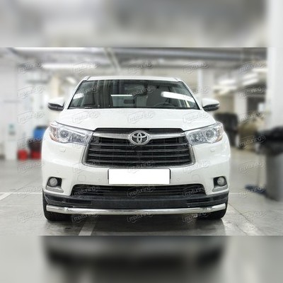 Защита переднего бампера (одинарная) 60 мм Toyota Highlander 2014-2016