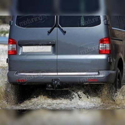Накладка на нижнюю кромку крышки багажника Volkswagen T6 Transporter 2015-2019 (нержавеющая сталь)