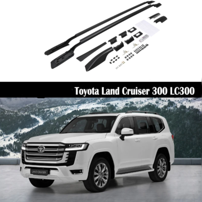 Рейлинги Toyota Land Cruiser 300 2021-нв "OEM" (чёрные)