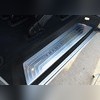 Накладки на пороги Volkswagen T6 Transporter 2015-2019 (нержавеющая сталь) (3 шт)