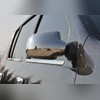 Накладки на зеркала Nissan Terrano 2014-2022 (полированная нержавеющая сталь)
