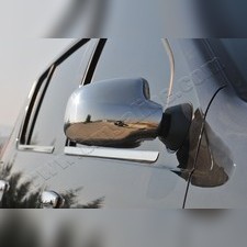 Накладки на зеркала Renault Logan 2008 - 2014 (полированная нержавеющая сталь)