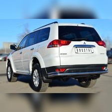 Защита заднего бампера d63 (волна) d42 (уголки)