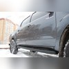 Комплект алюминиевых порогов, модель "New Star Black" (черные)