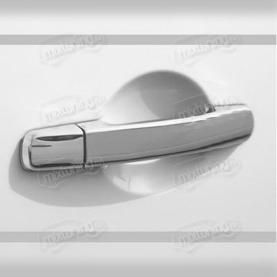 Накладки на дверные ручки (нержавеющая сталь)(без сенсора) Nissan Pathfinder R51 2005-2014