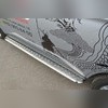 Пороги труба с алюминиевым листом 43 мм Mitsubishi Outlander 2012-2015