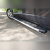 Пороги алюминиевые с пластиковой накладкой (под карбон) 1720 мм Jeep Cherokee 2014-нв