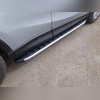 Пороги алюминиевые с пластиковой накладкой (под карбон) 1720 мм Mazda CX-5 2011-2015