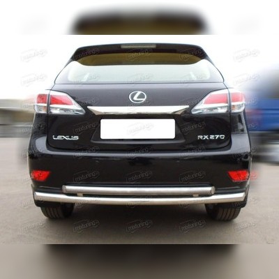 Защита заднего бампера (радиусная двойная) 53 / 43 мм Lexus RX 2012-2015