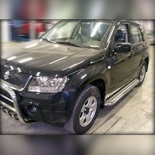 Пороги труба с алюминиевым листом (для 5-и дверного авто) 43 мм Suzuki Grand Vitara 2010-2012