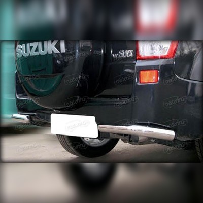 Защита заднего бампера "уголки" (для 5-и дверного авто) 53 мм Suzuki Grand Vitara 2010-2012