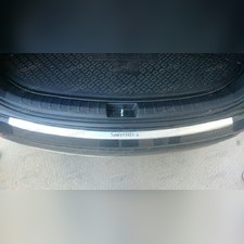 Накладка на задний бампер с загибом Hyundai Santa Fe 2012-2016