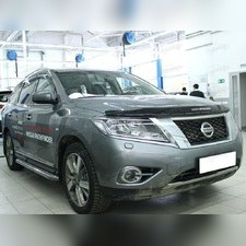 Пороги труба с алюминиевым листом 60 мм Nissan Pathfinder 4 2012-2017
