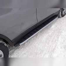 Пороги алюминиевые с пластиковой накладкой 1720 мм Nissan X-Trail (T32) 2015-2018