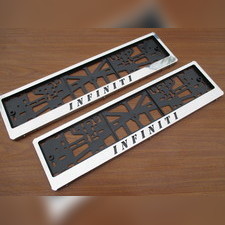 Комплект рамок под номер (с названием марки автомобиля) Infiniti
