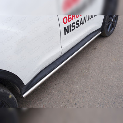 Пороги труба 42,4 мм Nissan Juke (2WD) 2014-2019