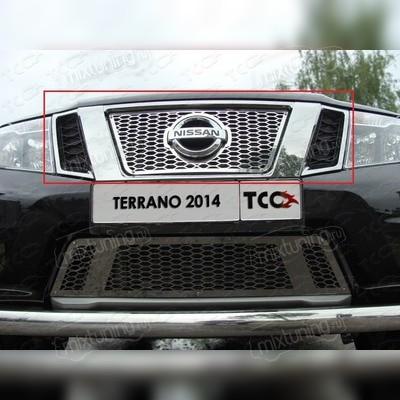 Накладка на решетку радиатора, верхняя (лист) Nissan Terrano 2014-нв