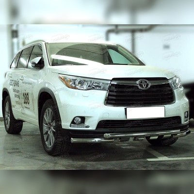 Защита переднего бампера 60 мм Toyota Highlander 2014-2016