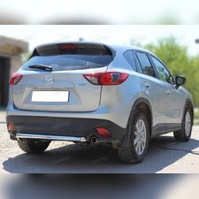 Защита заднего бампера (одинарная) 60 мм Mazda CX-5 2015-2017