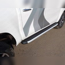 Пороги алюминиевые с пластиковой накладкой 1920 мм Toyota Hilux 2015-2018