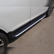 Пороги алюминиевые с пластиковой накладкой 1820 мм Subaru Outback 2015-2021
