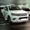 Пороги труба с алюминиевым листом 60 мм Toyota Hilux 2015-2020
