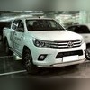 Дуга передняя по низу бампера (двойная) 60 / 43 мм Toyota Hilux 2015-2020